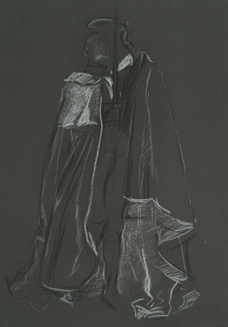 Studie van Peer voor Kroning van Edward VII door Edwin Austin Abbey