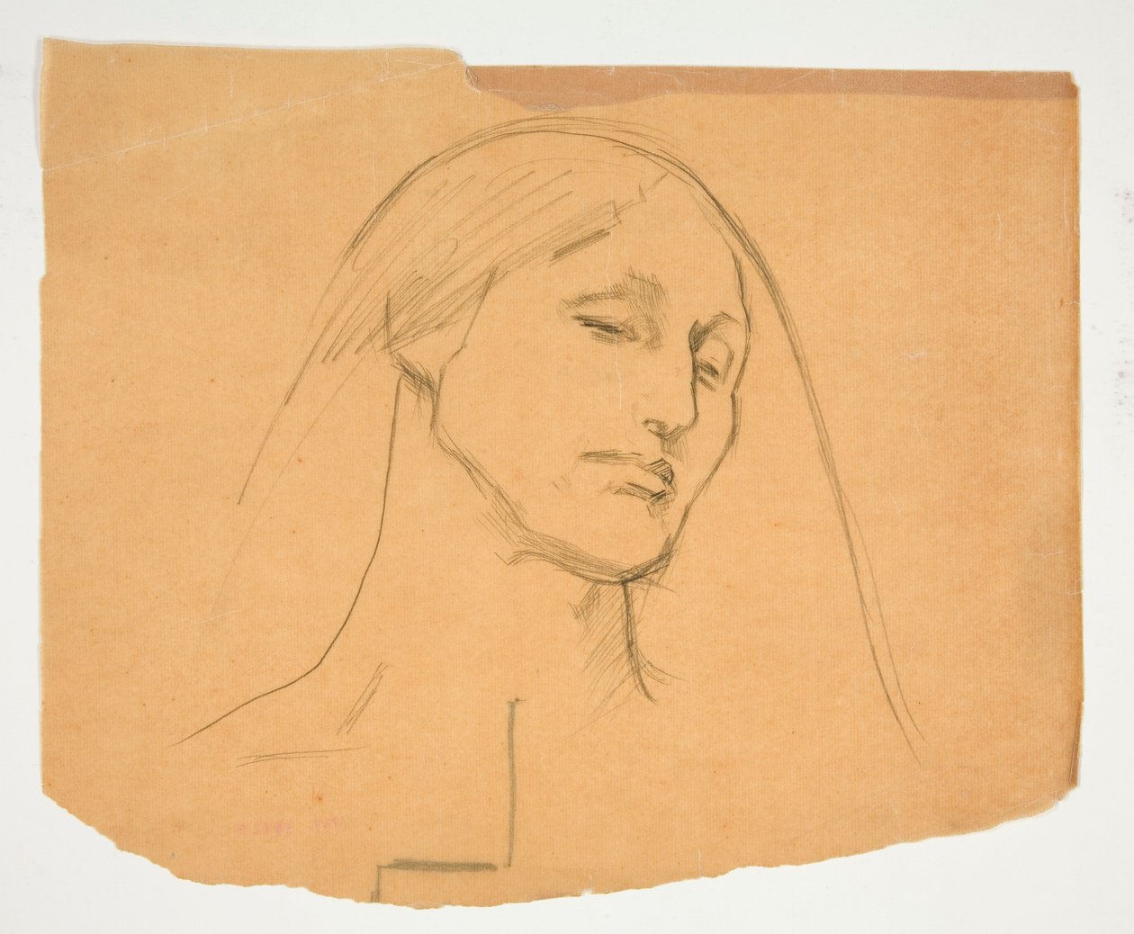 Studie van een vrouw door Edwin Austin Abbey