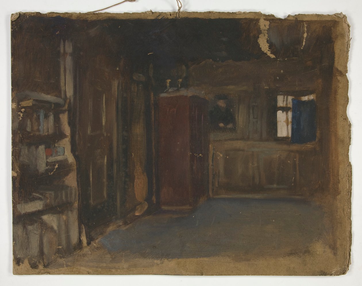 Studie van een interieur door Edwin Austin Abbey