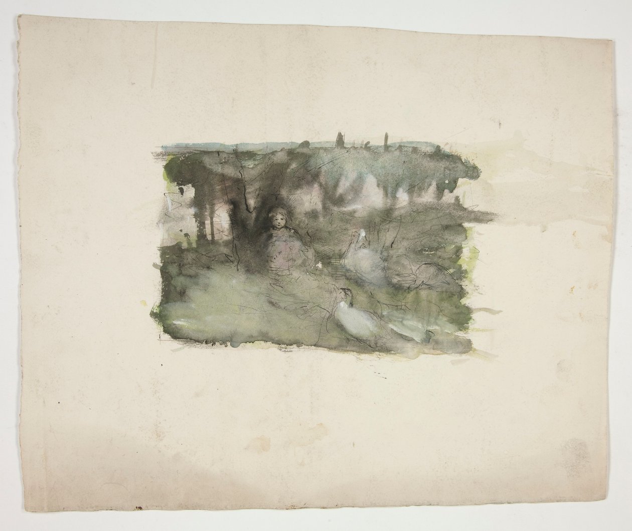 Studie van het Gansje door Edwin Austin Abbey