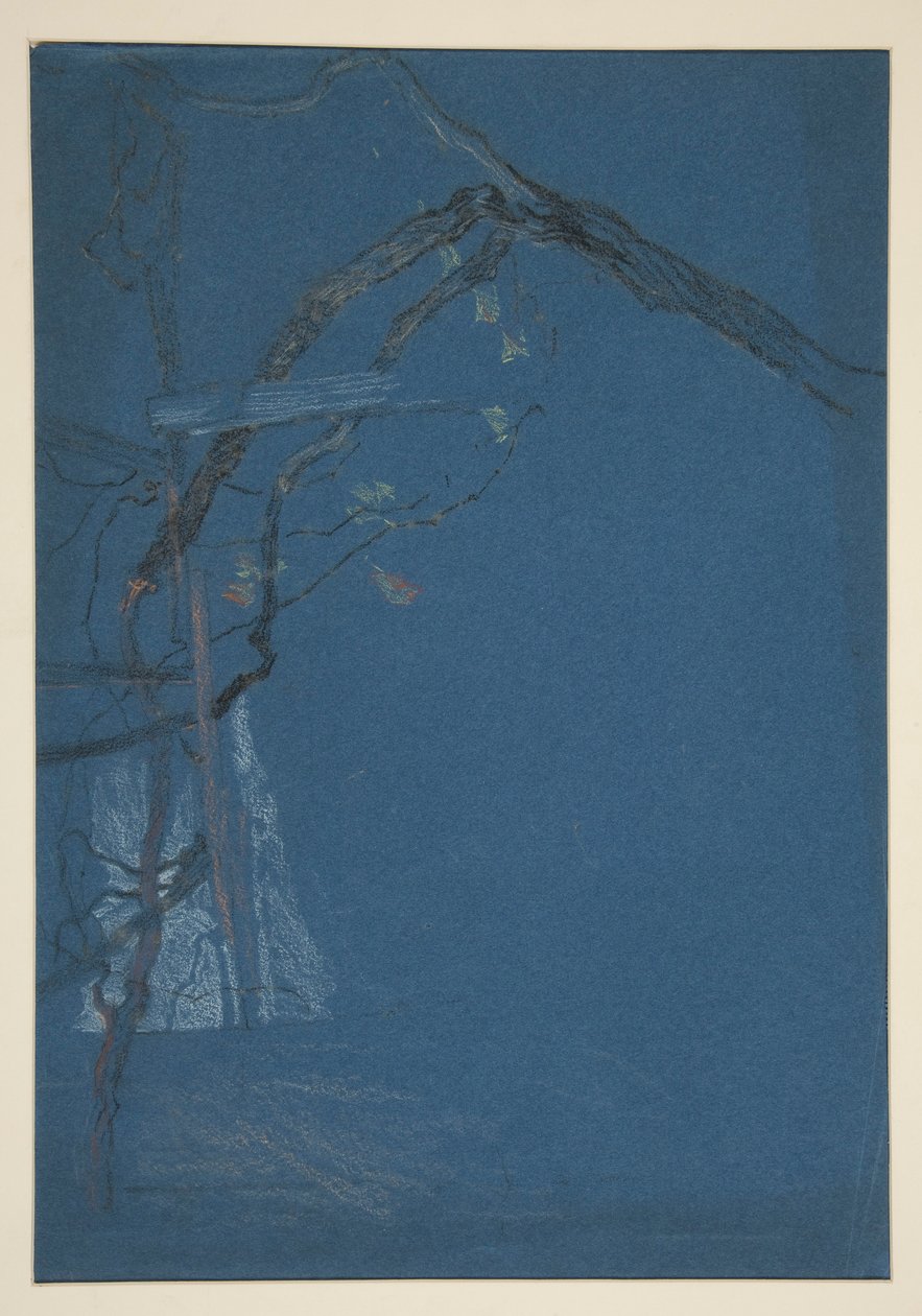 Studie van boomtakken door Edwin Austin Abbey