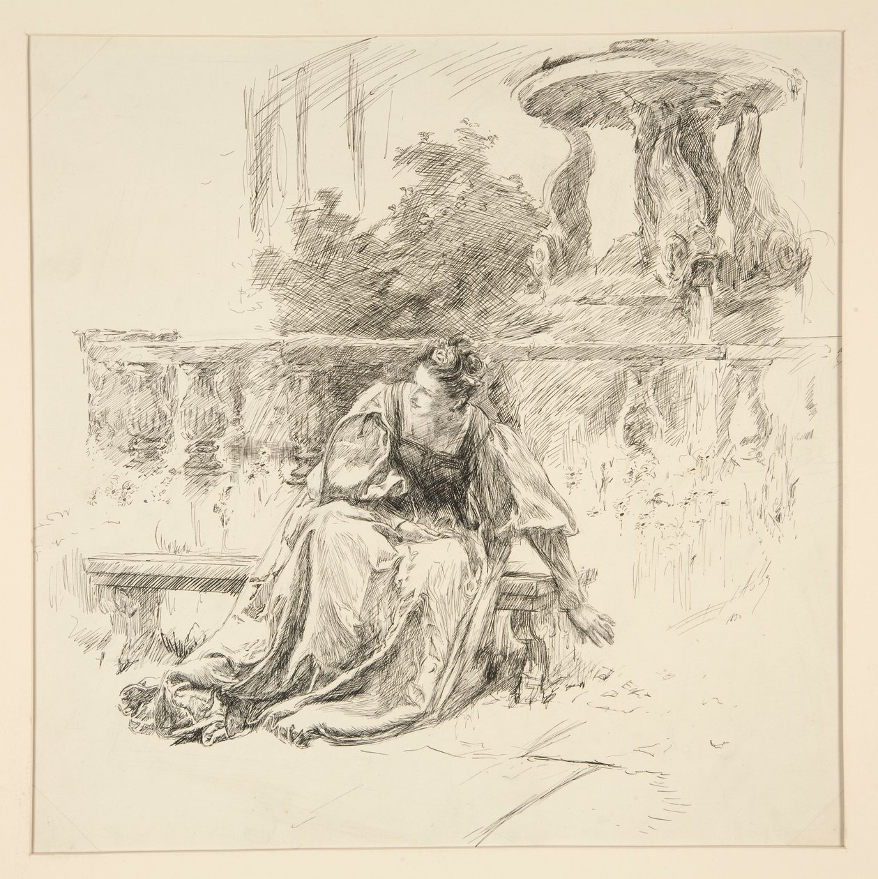 De gescheurde brief, uit Act I, Scene ii, Two Gentlemen of Verona door Edwin Austin Abbey