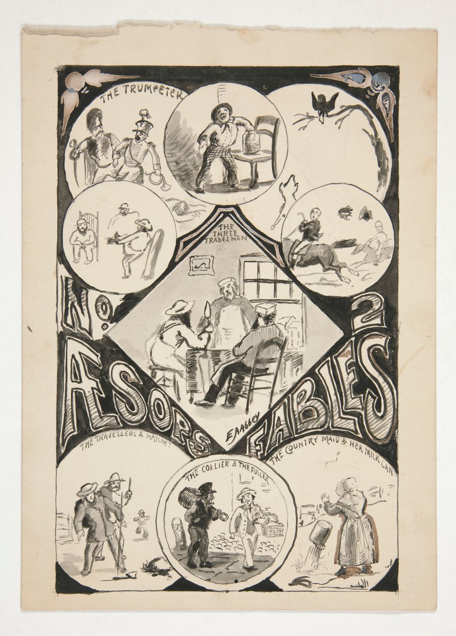 Titelpagina voor Aesopus door Edwin Austin Abbey