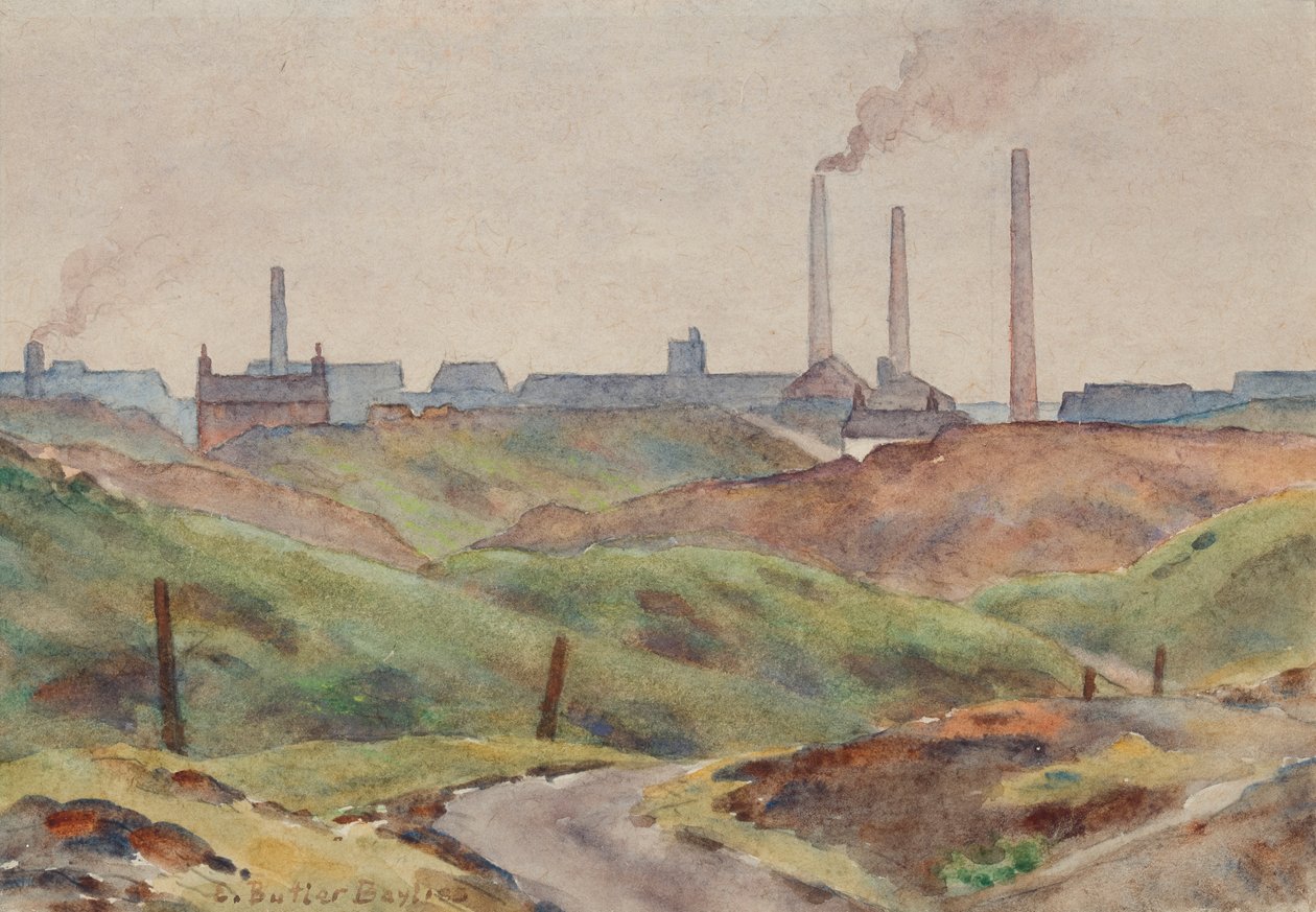 Zwartlandschap door Edwin Butler Bayliss