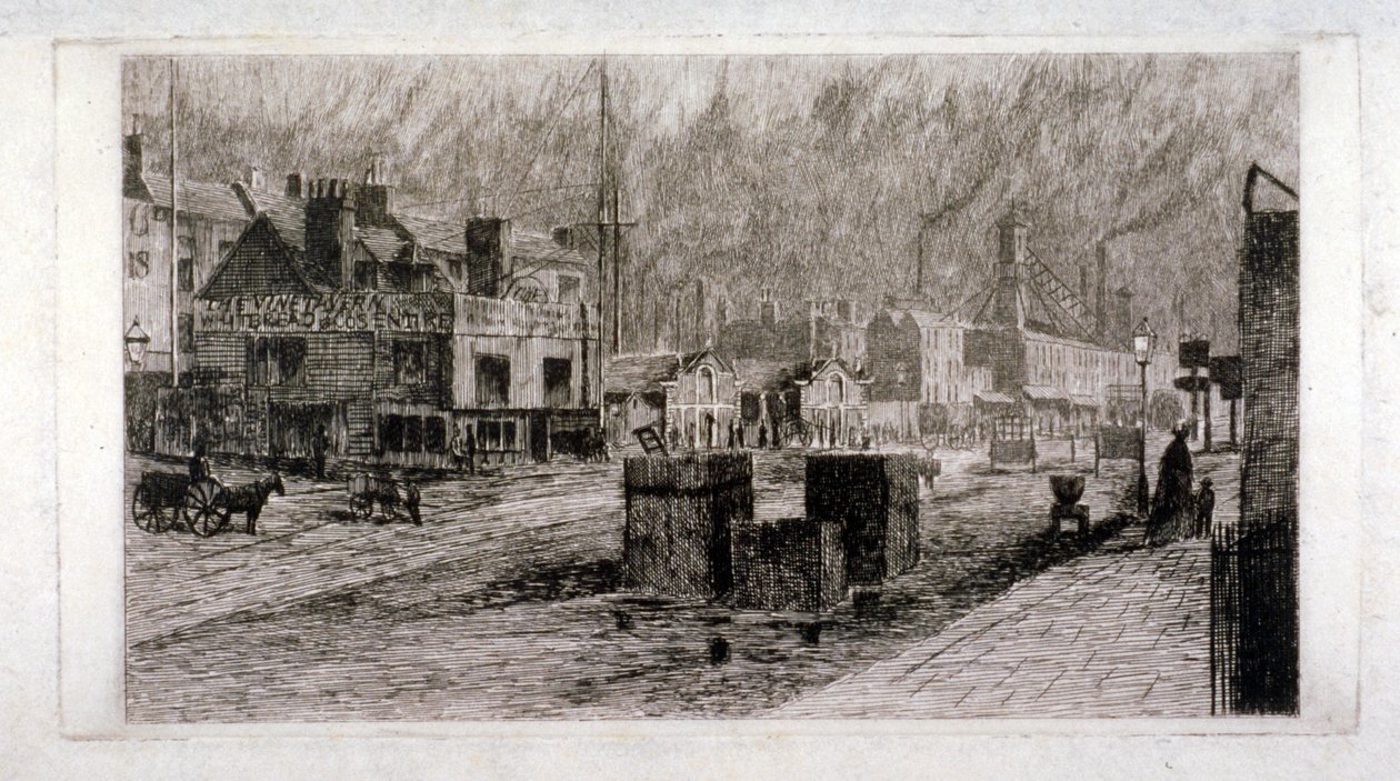 Vine Tavern, Mile End Road, Stepney, Londen, 1871 door Edwin Edwards