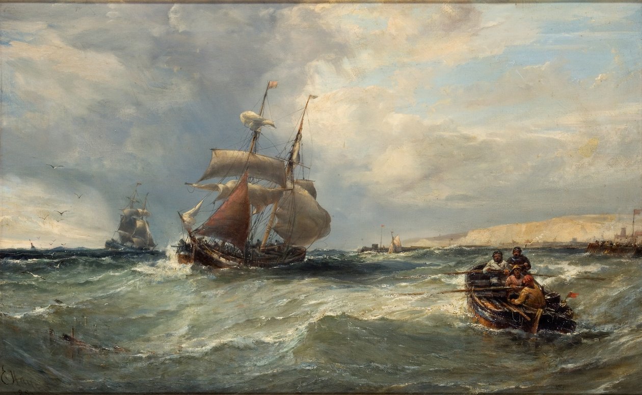 Brigantine bij Yarmouth door Edwin Hayes