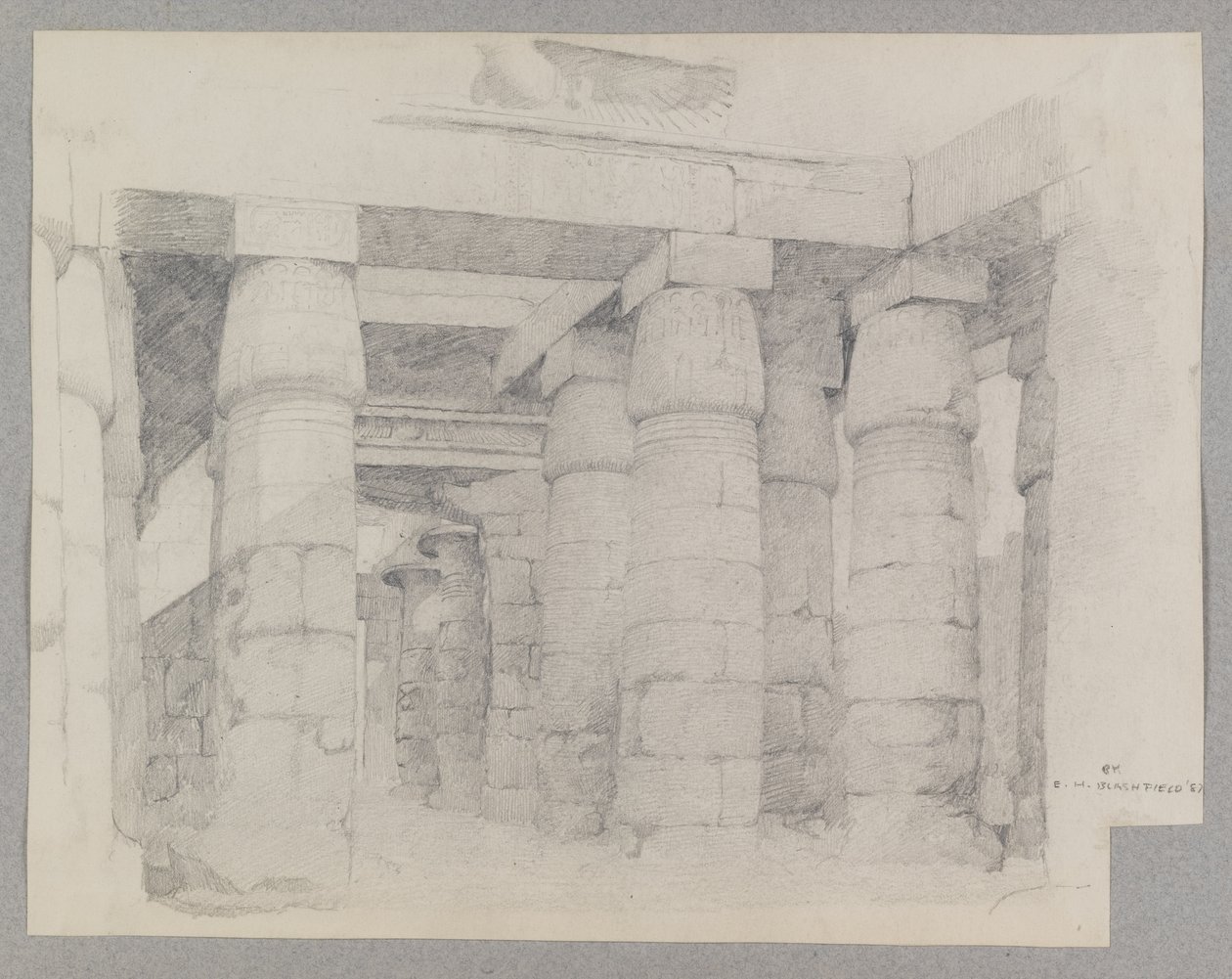 Tempel van Khonsu in Karnak, 1887 door Edwin Howland Blashfield