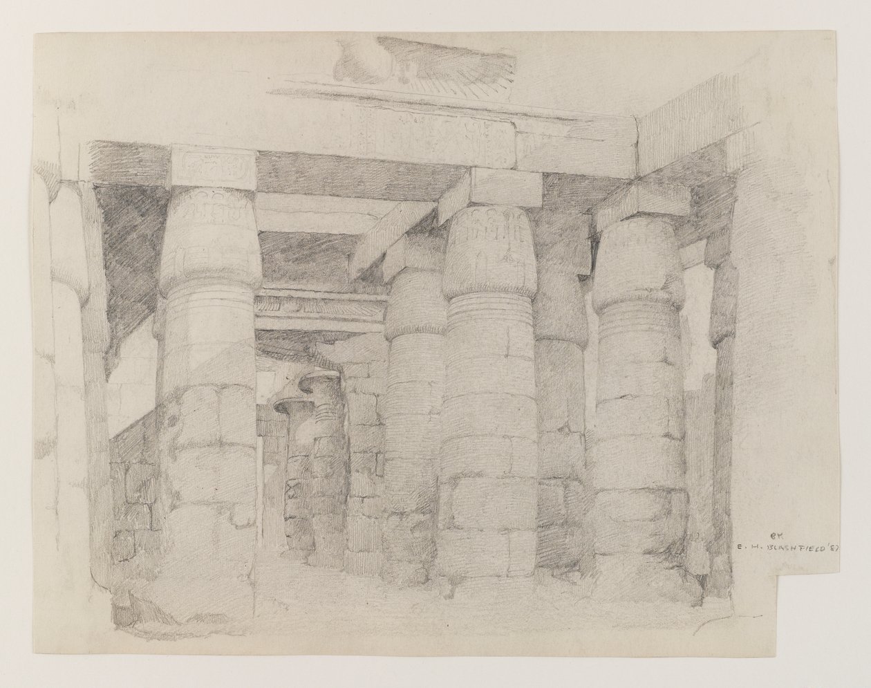 Tempel van Khonsu in Karnak, 1887 door Edwin Howland Blashfield