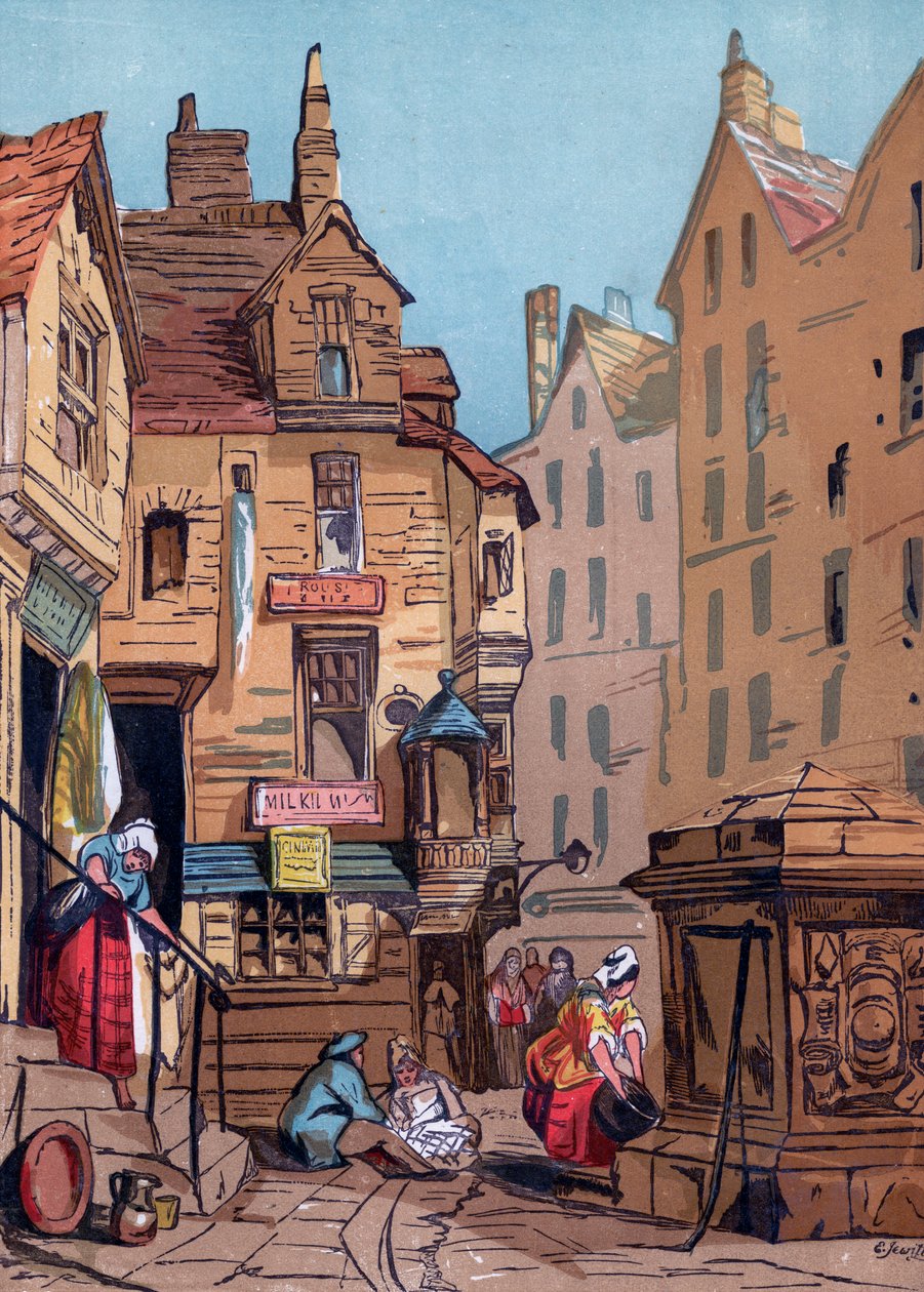 Het Huis van John Knox, Edinburgh door Edwin Jewitt