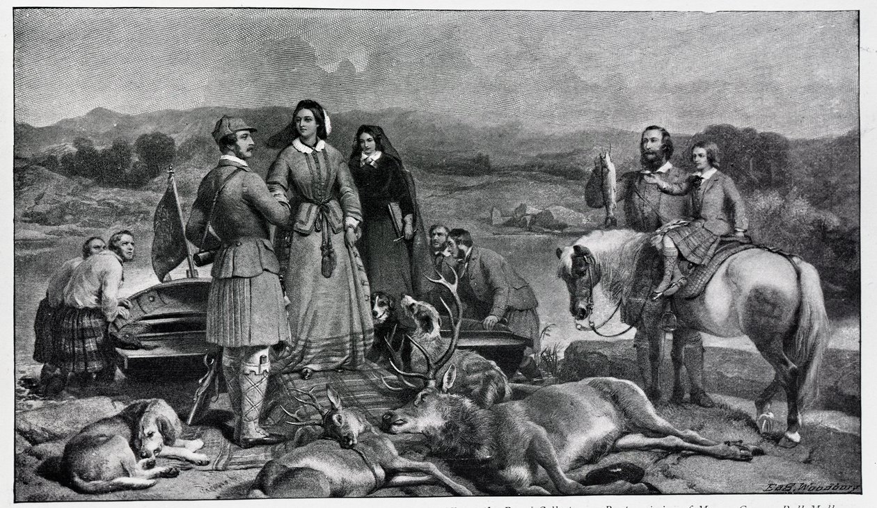 Koningin Victoria landt bij Loch Muick door Edwin Landseer