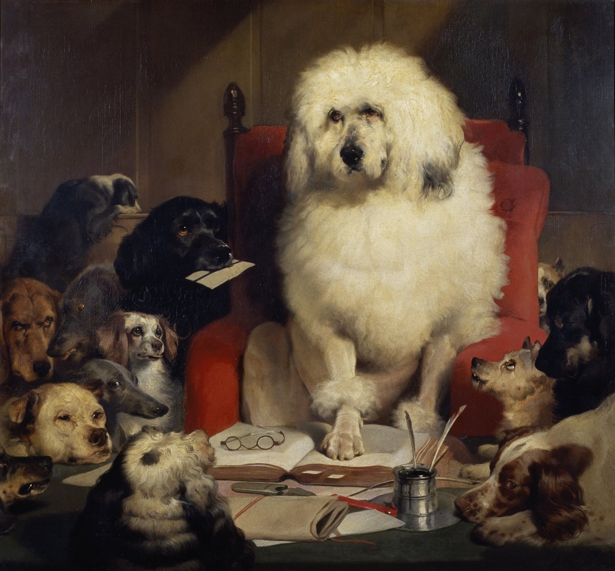 Rechtszaak door Jury, of De Wet Opleggen, c.1840 door Edwin Landseer
