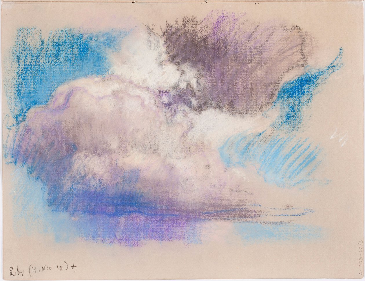 Wolken, Seite aus Järnefelts Skizzenbuch door Eero Järnefelt