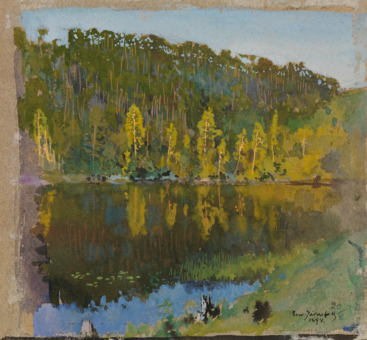 Bosvijver, landschapsstudie door Eero Järnefelt