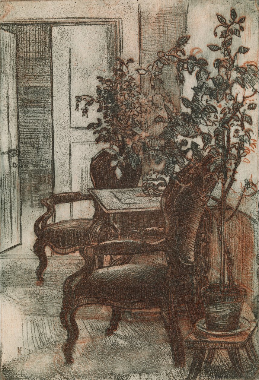 Het interieur van de Suviranta door Eero Järnefelt