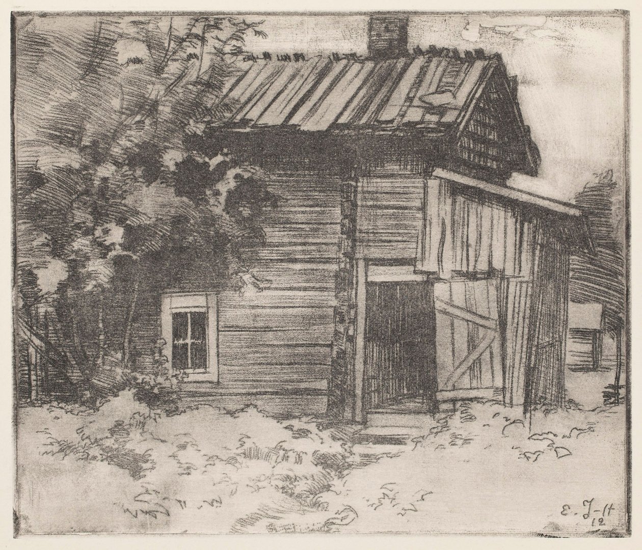 Oud huisje door Eero Järnefelt