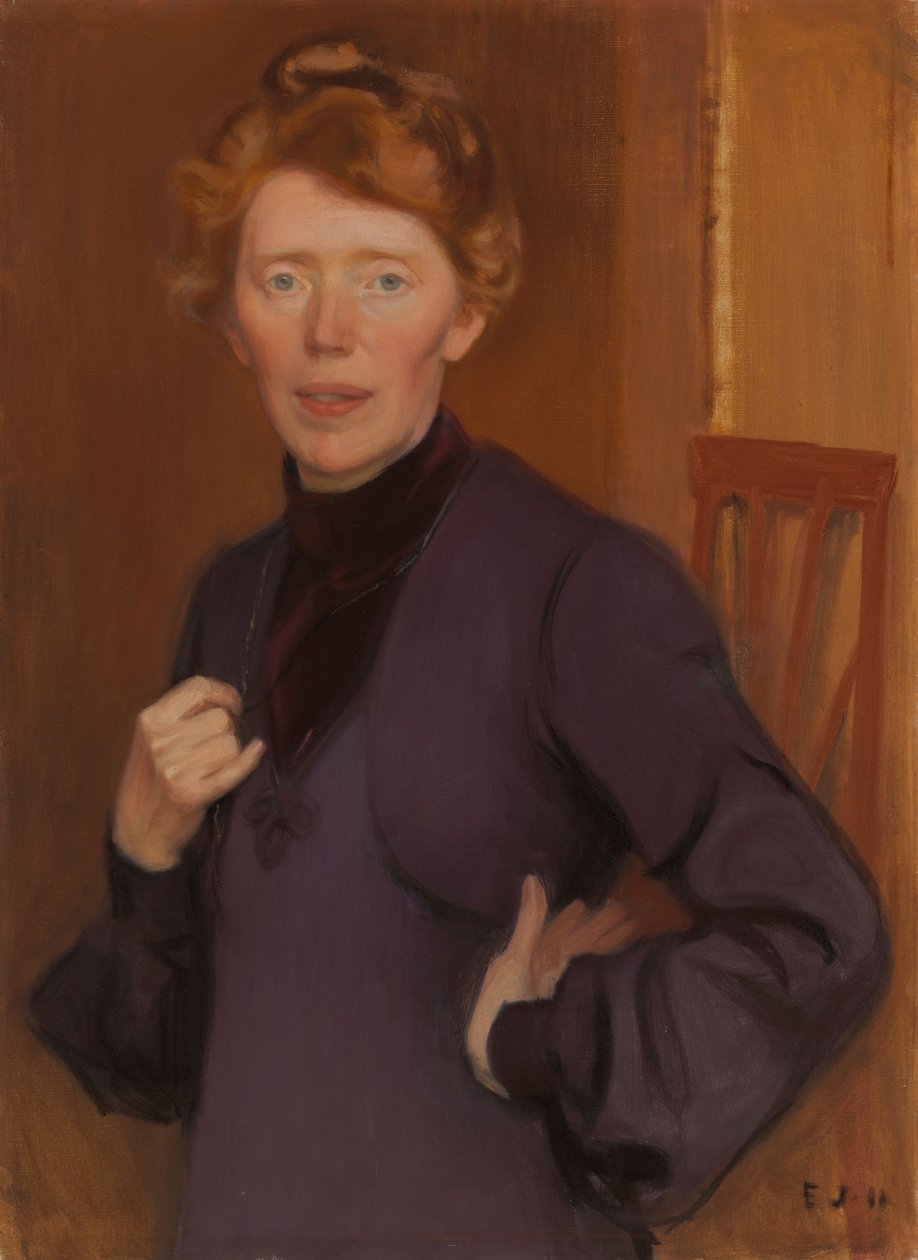 Portret van Tekla Hultin door Eero Järnefelt