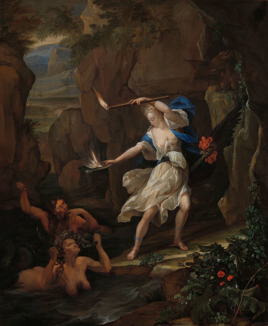 Circe Straft Glaucus door Scylla in een Monster te Veranderen door Eglon van der Neer
