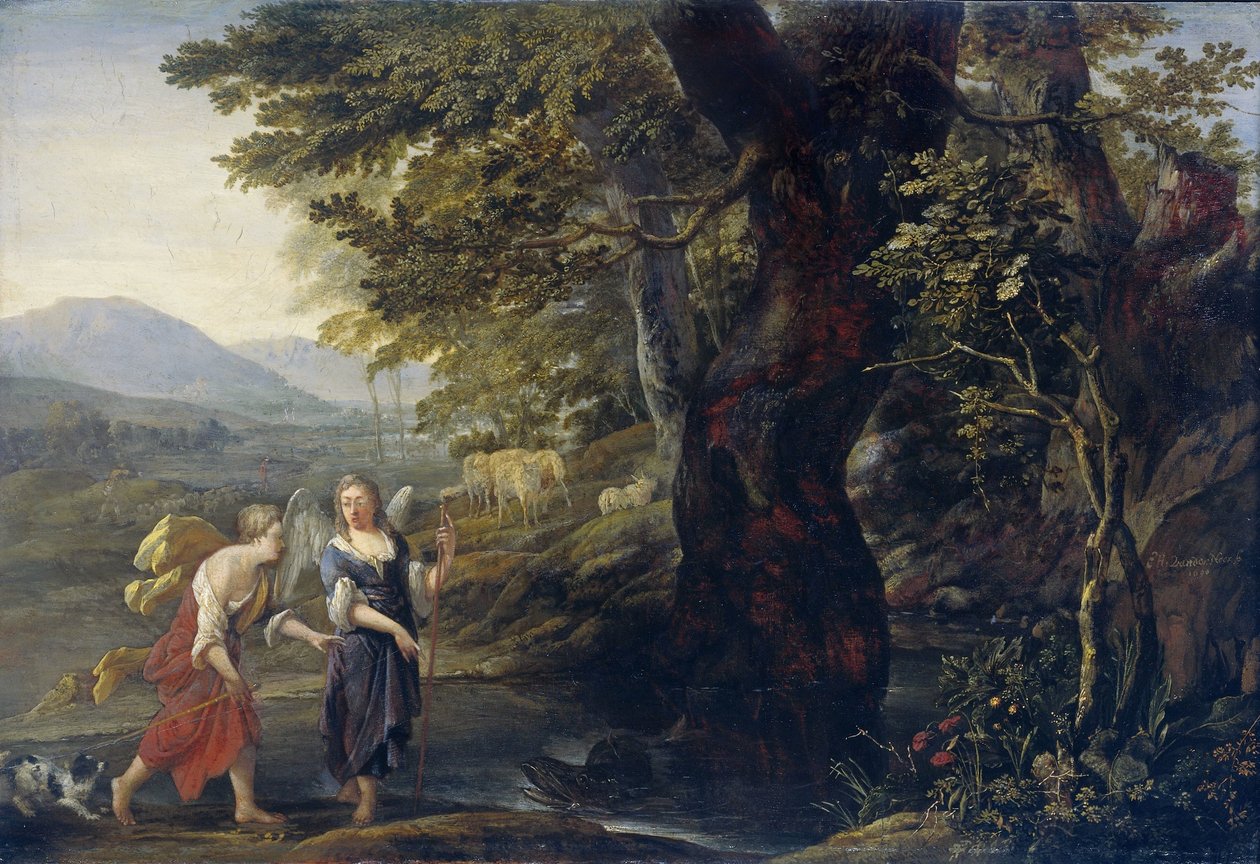 Tobias en de Engel door Eglon van der Neer