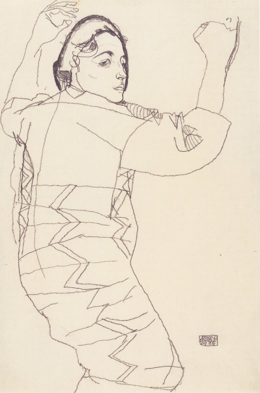 Portretstudie van Friederike Maria Beer door Egon Schiele