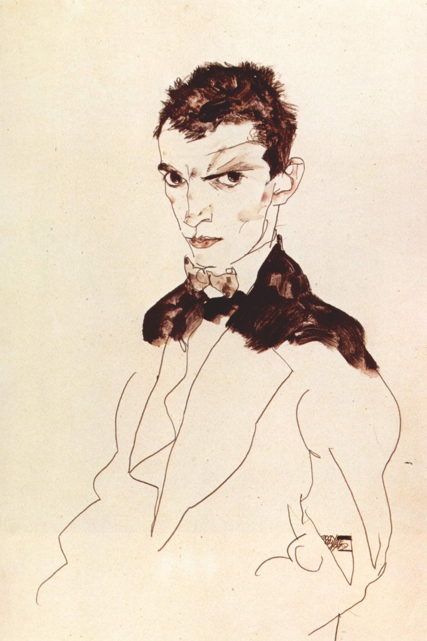 Zelfportret door Egon Schiele