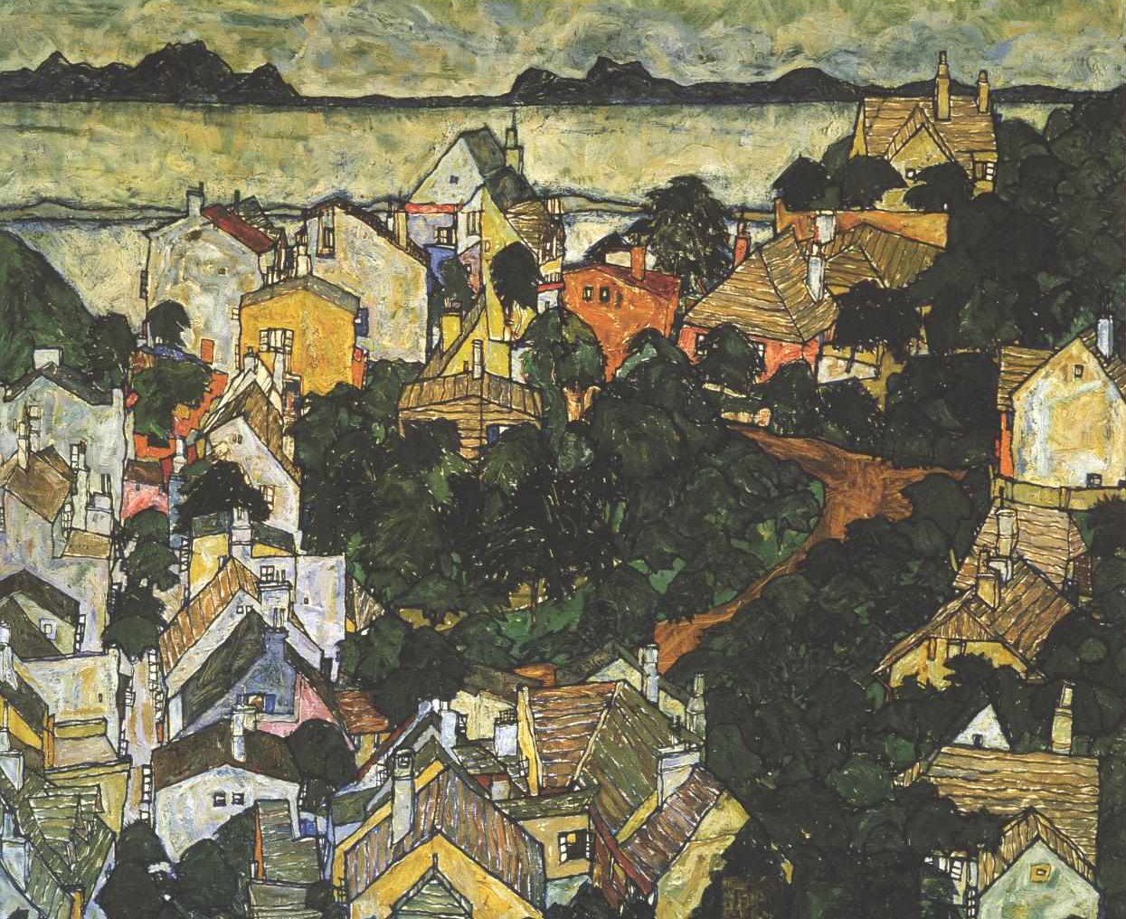 Zomerlandschap door Egon Schiele