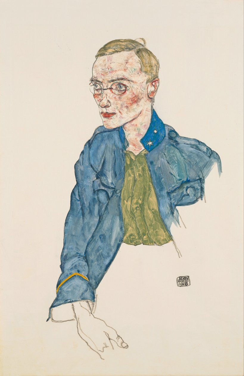 Eenjarige vrijwillige soldaat door Egon Schiele