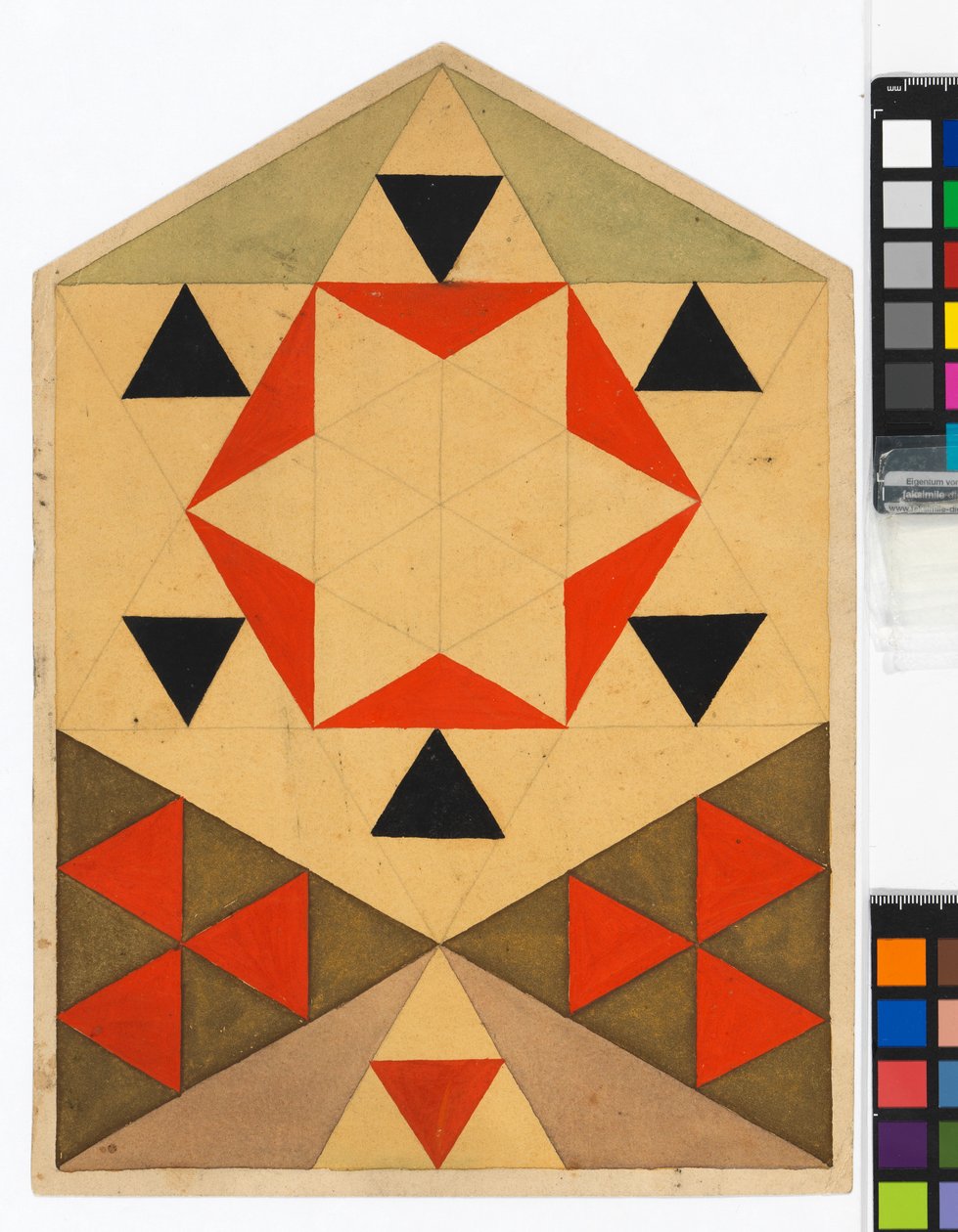 Geometrische Übung (Schülerarbeit) door Egon Schiele