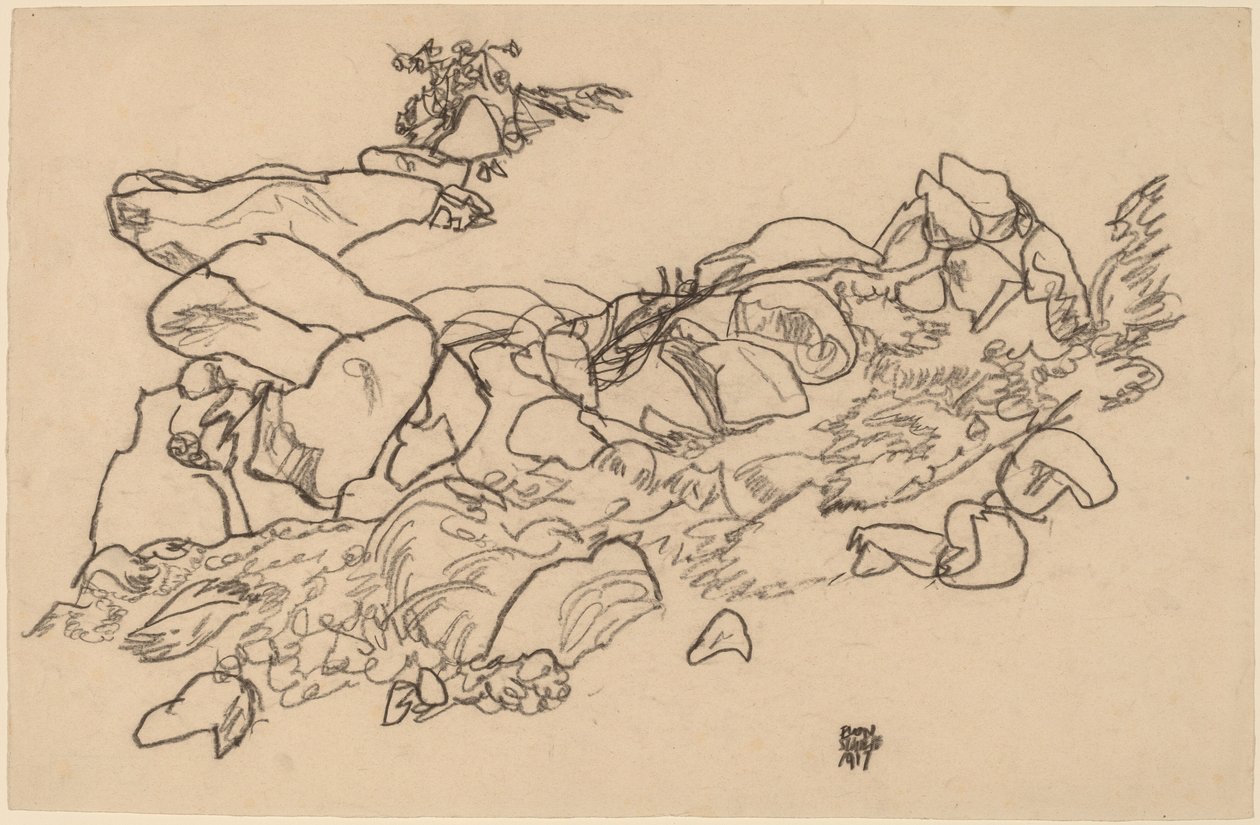 Bergbeek door Egon Schiele