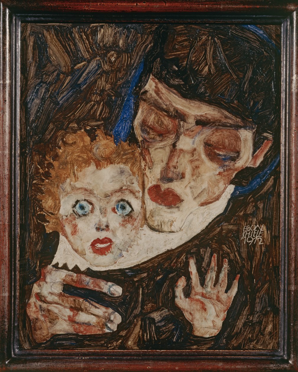 Mutter und Kind II, Moeder en kind. II ... door Egon Schiele