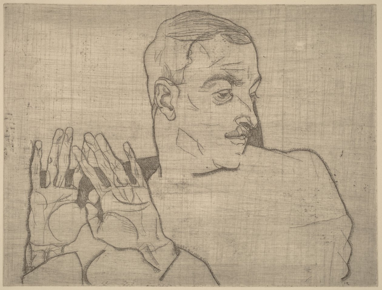 Portret van Arthur Roessler door Egon Schiele