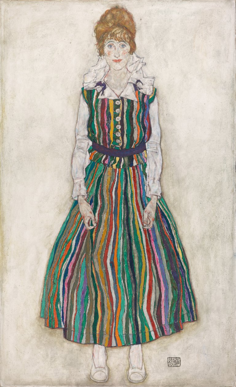 Portret van Edith Schiele, de vrouw van de kunstenaar door Egon Schiele