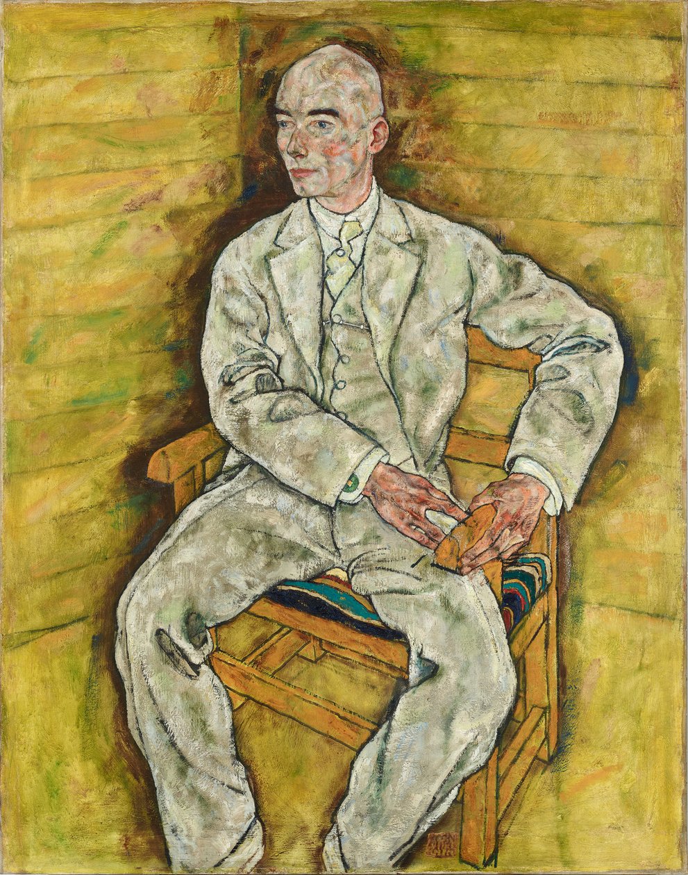 Portret van Victor Ritter von Bauer door Egon Schiele