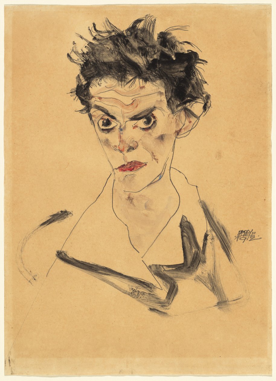 Zelfportret door Egon Schiele