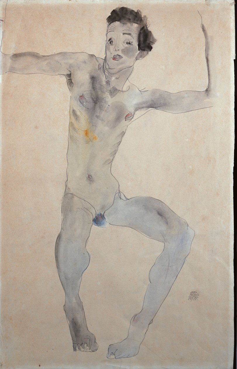 Zelfportret, 1911 door Egon Schiele