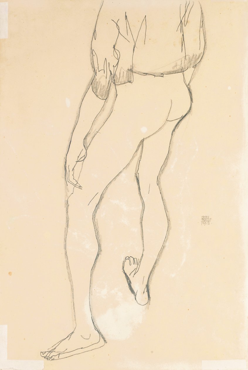 Staande Mannelijke Naakt, 1913 door Egon Schiele