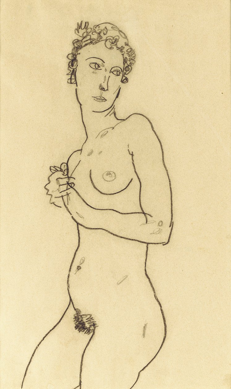 Staande naakt door Egon Schiele