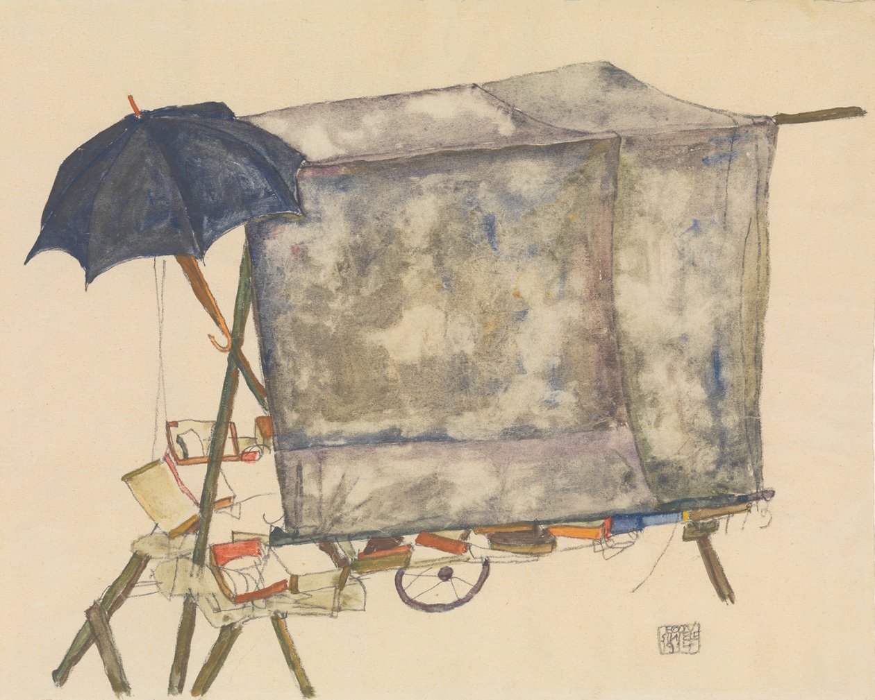 Straatkar door Egon Schiele