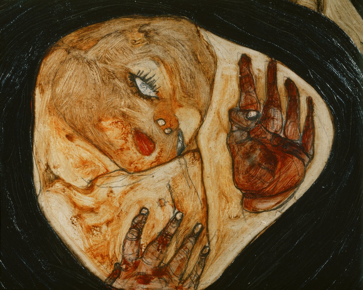 Dode moeder I door Egon Schiele
