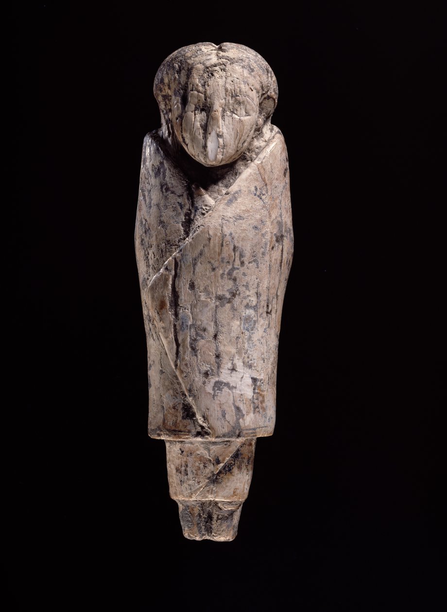 Ivoren beeldje van een vrouw (gesneden nijlpaardivoor) door Egyptian