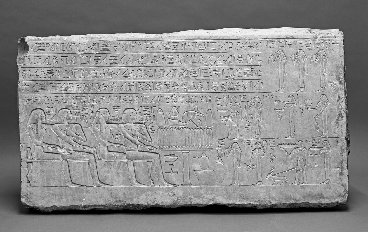 Stèle, Middenrijk (kalksteen) door Egyptian 12th Dynasty