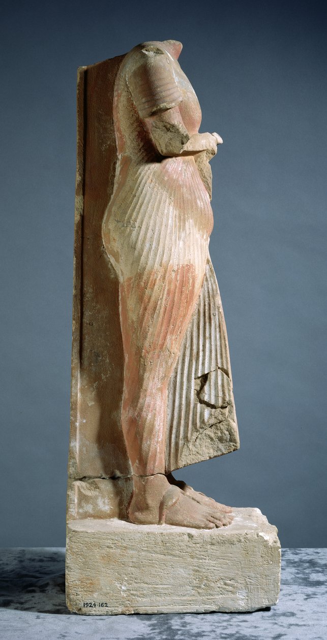 Standbeeld van Akhenaten, zijaanzicht door Egyptian 18th Dynasty