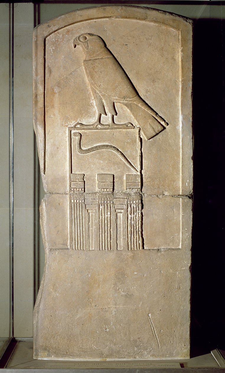 Slangenkoning stèle door Egyptian 1st Dynasty