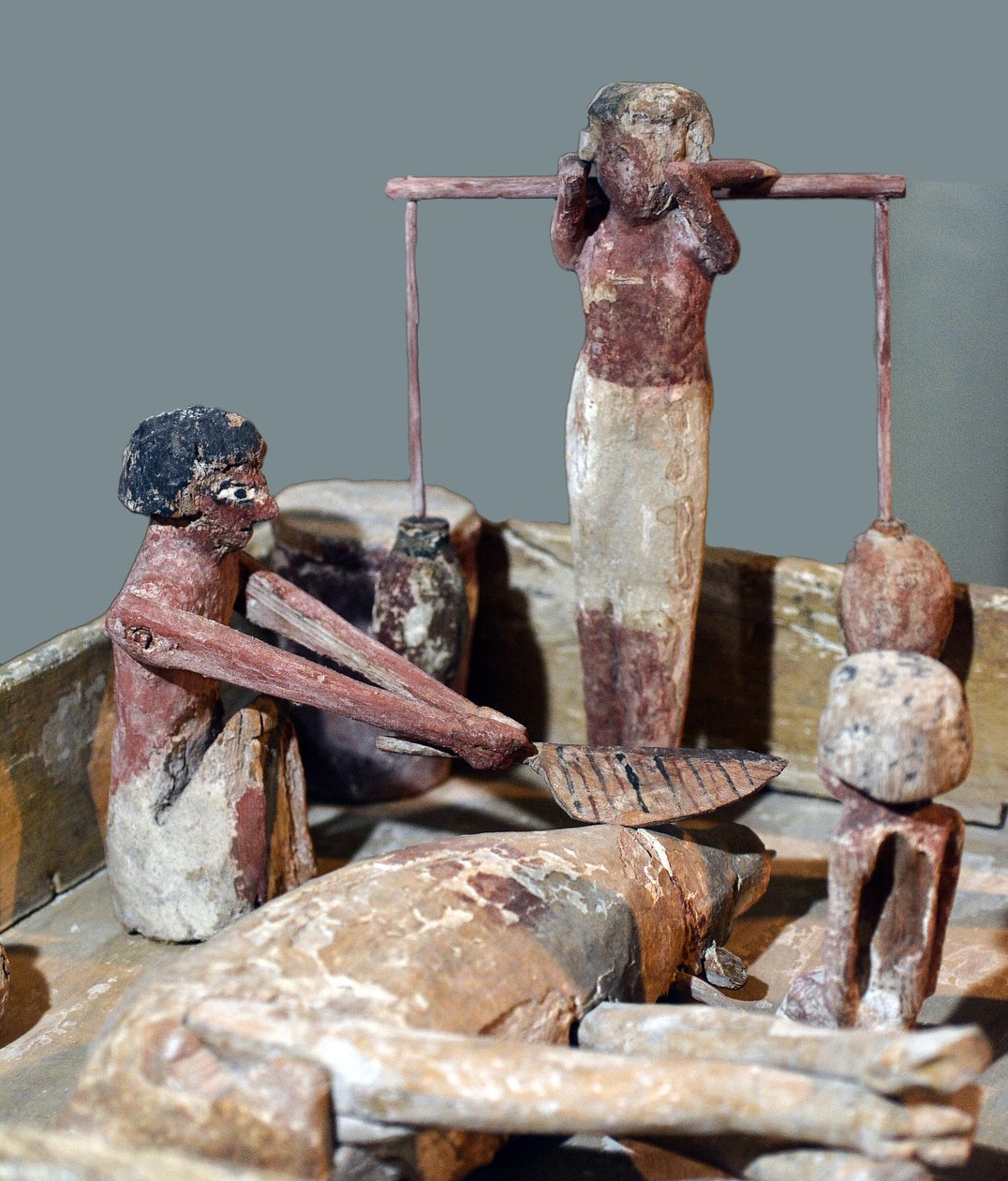 Model van een slagerij, Egypte, ca. 2000-1700 v.Chr. door Egyptian 12th Dynasty