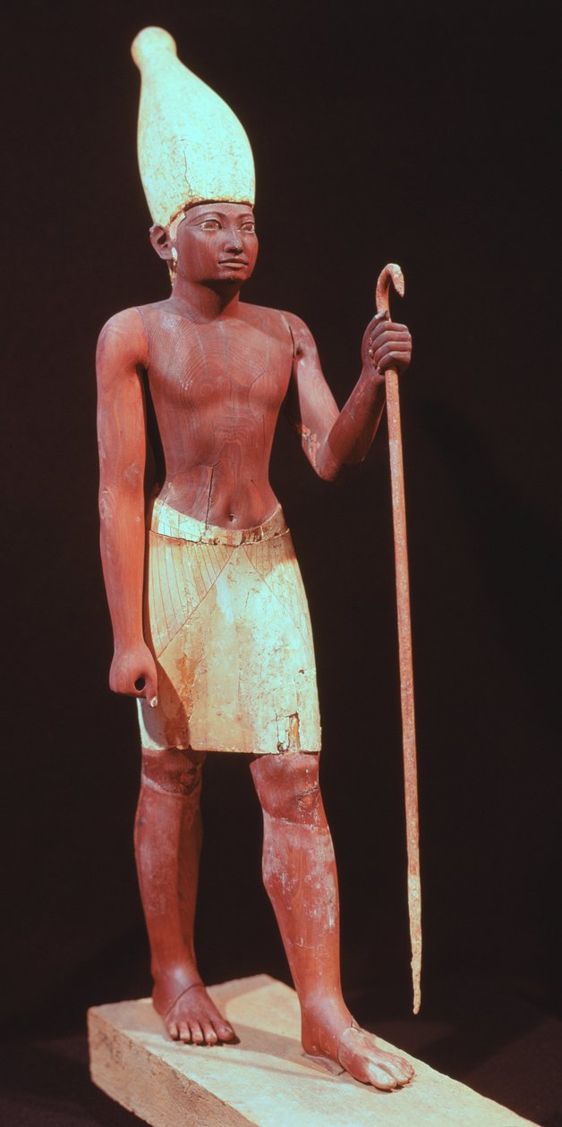 Standbeeld van Sesostris I (regeerde 1971-28 v.Chr.) met een witte kroon door Egyptian 12th Dynasty