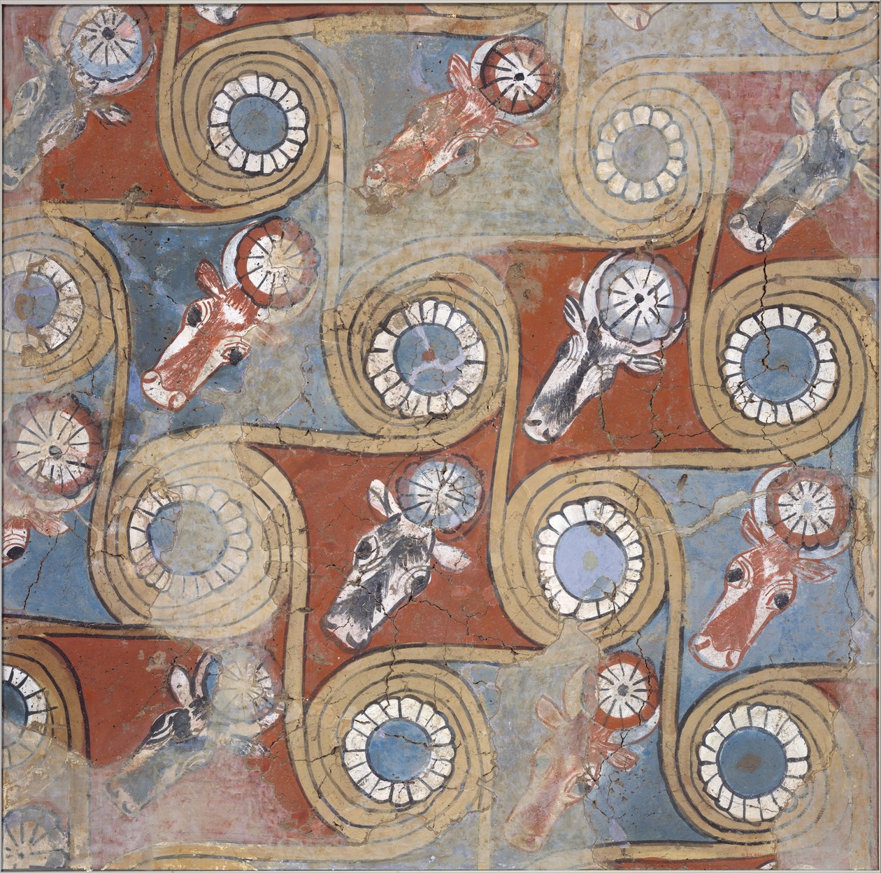 Plafondschildering uit het paleis van Amenhotep III, ca. 1390-1353 v.Chr. door Egyptian 18th Dynasty