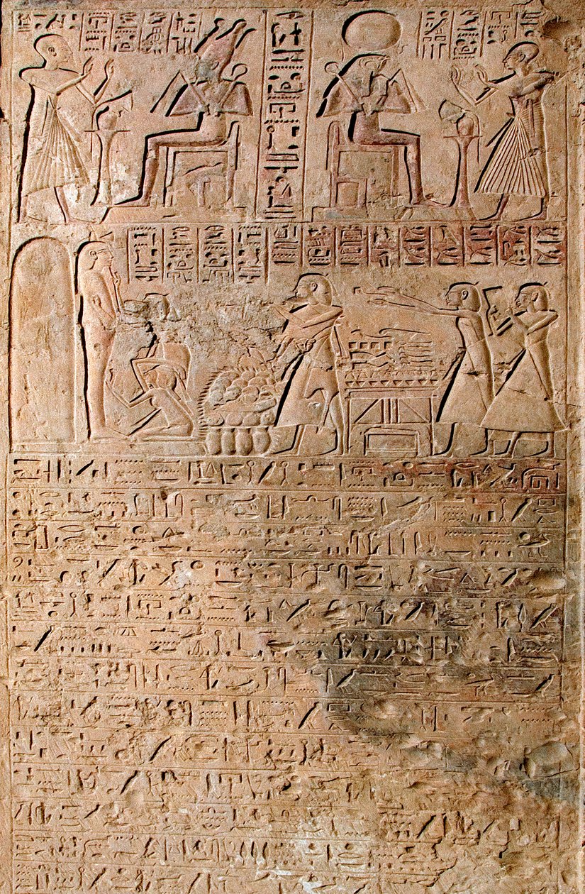 Egyptische oudheid: aanbiddingsscènes door Egyptian 18th Dynasty