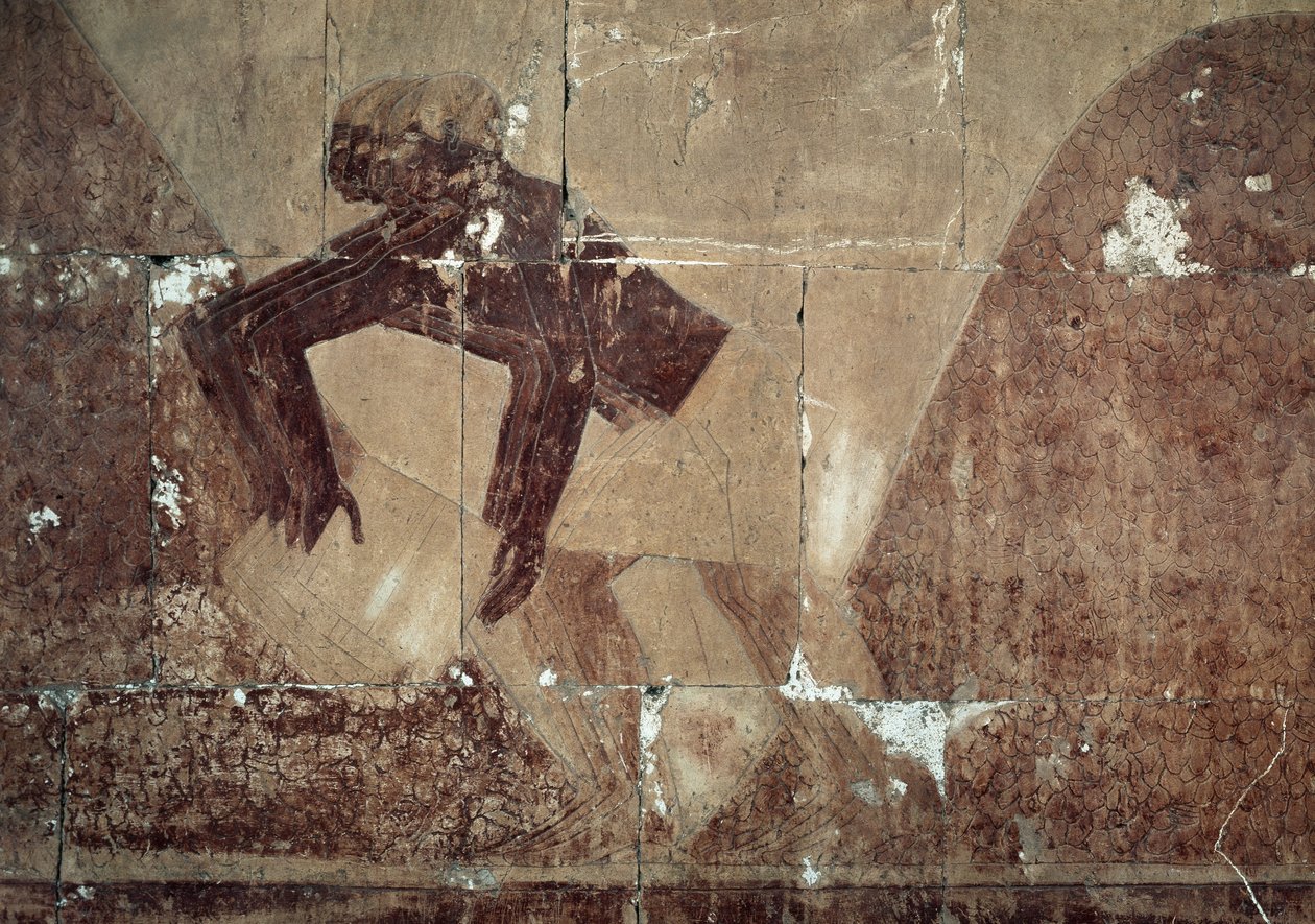 Voedsel uitwisselen, (detail) door Egyptian 18th Dynasty