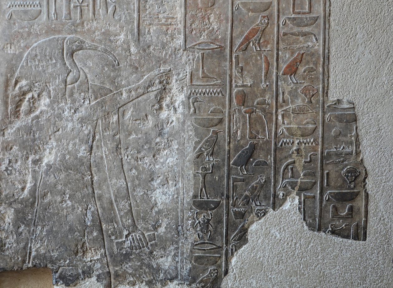 Laag reliëf. Hatshepsut Funerariële Tempel, Deir el Bahari door Egyptian 18th Dynasty