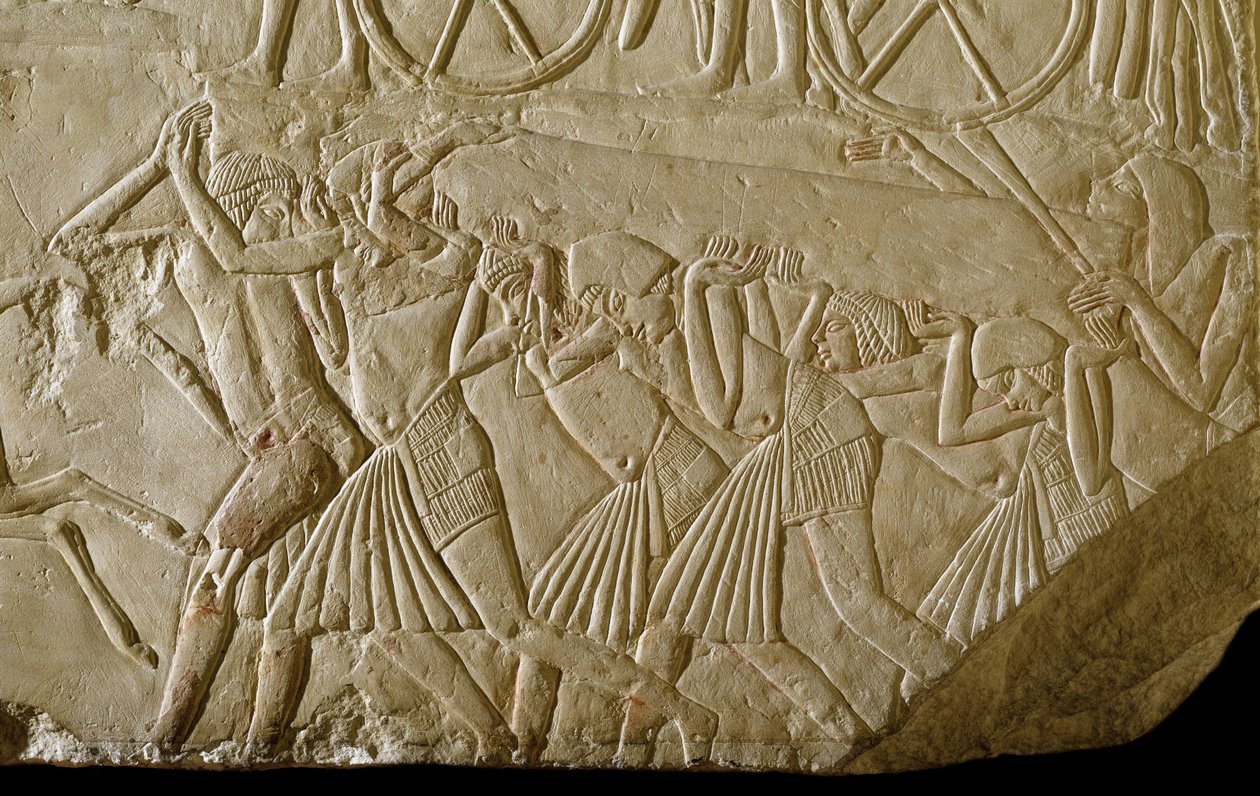 Reliëf van het graf van Horemheb (steen) door Egyptian 18th Dynasty