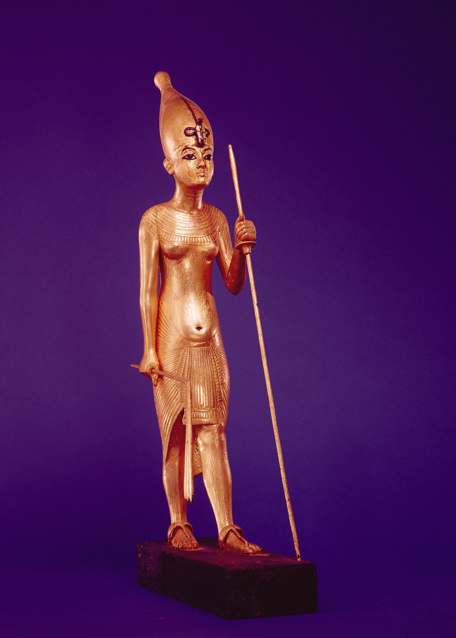 Beeldje van de koning, uit het graf van Toetanchamon door Egyptian 18th Dynasty